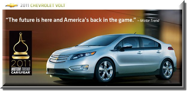Chevy Volt - Motor Trends 2011 Car of the Year