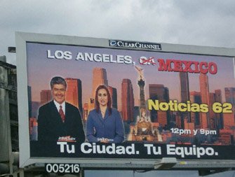 L.A. mexico billboards erected by clear channel in L.A., CA