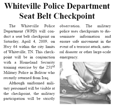 Hardeman County, Tennessee Bulletin Times clipping