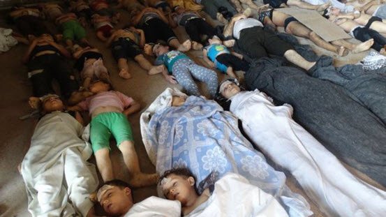 Sarin gas victims in Ghouta, Syria - credit unknown